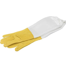 Load image into Gallery viewer, Beekeeping gloves Protective Sleeves breathable yellow mesh white sheepskin and cloth for Apiculture  beekeeping gloves
