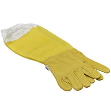 Load image into Gallery viewer, Beekeeping gloves Protective Sleeves breathable yellow mesh white sheepskin and cloth for Apiculture  beekeeping gloves

